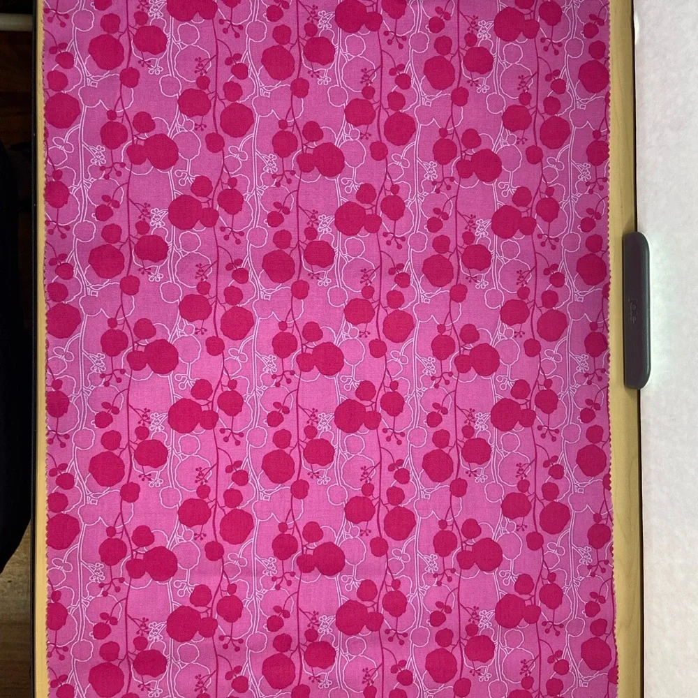 Assorted Floral & Geometric Cotton Fabric Pieces - Pink, Purple, Lime - Picture 7 of 11